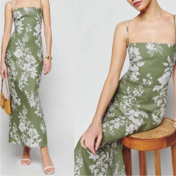 Reformation Linen Frankie Midi Dress - Picture 3 of 13